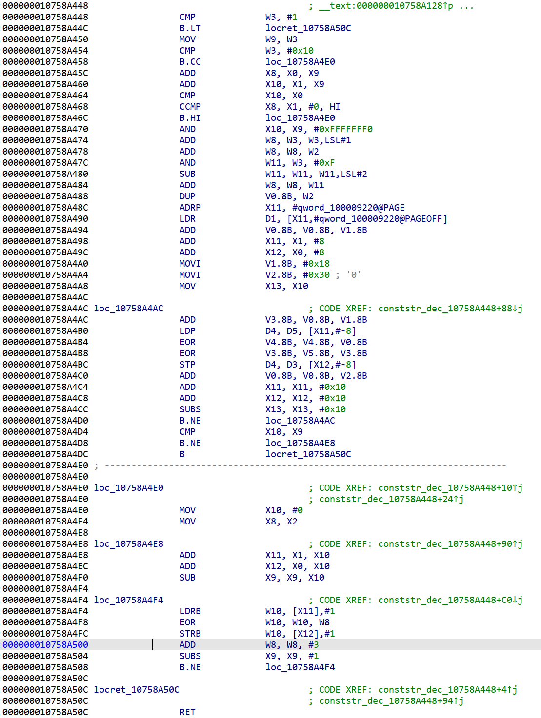 string decryption function